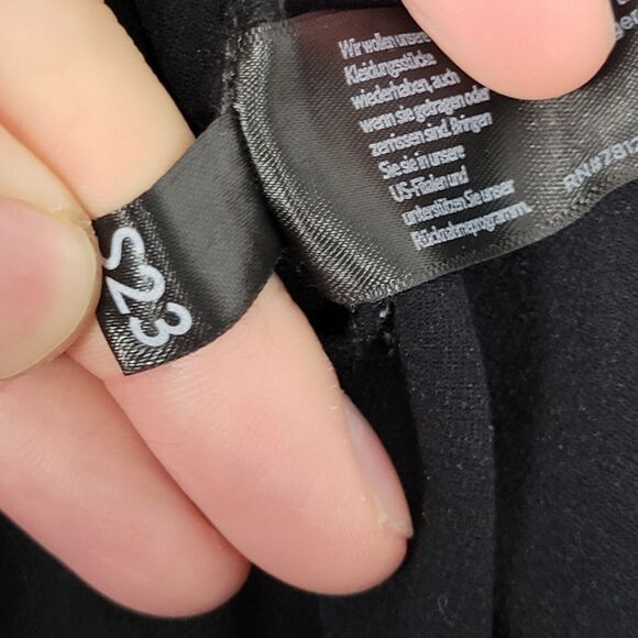 EILEEN FISHER Black Mid Rise Cropped Stretch Viscose Pull On Pants SIZE SMALL - Picture 9 of 9